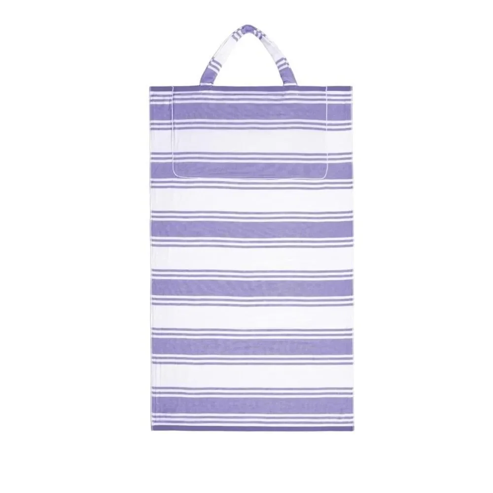 NWT Beach Towel 2-in-1 Tote Fold Up Bag Purple Summer Pool Beach Convertible